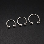 Classic Titanium Horseshoe Ring detail 7