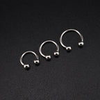 Classic Titanium Horseshoe Ring detail 9