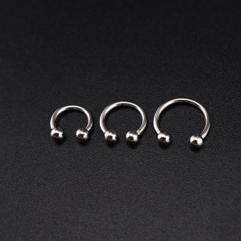 Classic Titanium Horseshoe Ring detail 11