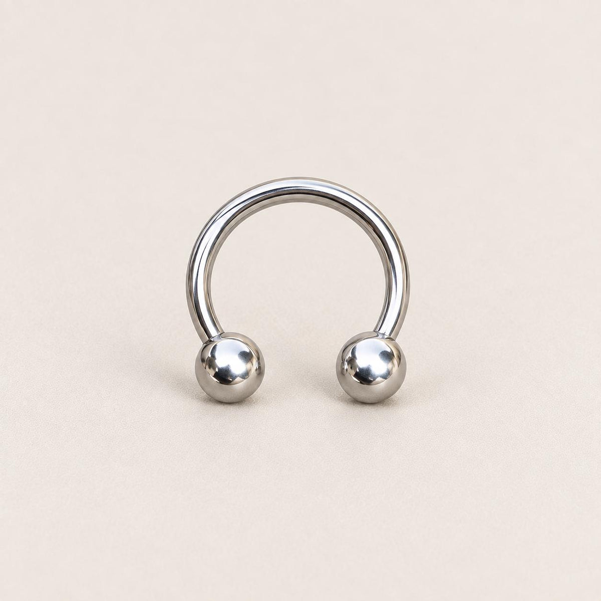 Classic Titanium Horseshoe Ring detail 12