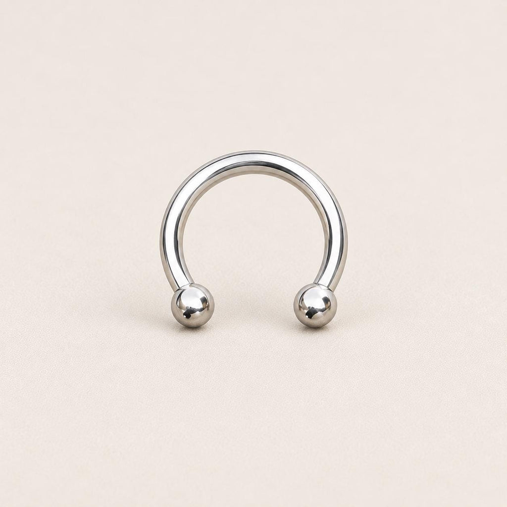 Classic Titanium Horseshoe Ring detail 13