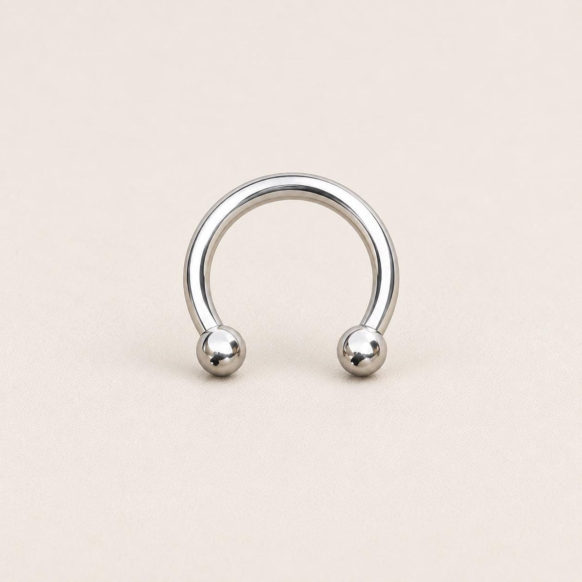 Classic Titanium Horseshoe Ring detail 13