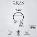 Classic Titanium Horseshoe Ring detail 15