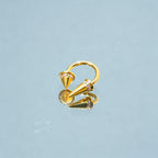 Asymmetrical Crystal Spike Titanium Horseshoe Ring detail 6