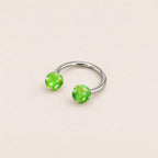 Resin Ball Titanium Horseshoe Ring detail 9