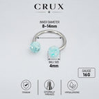 Resin Ball Titanium Horseshoe Ring detail 13