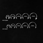 Edgy Spike Titanium Horseshoe Ring detail 4