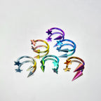 Celestial Star Spike Titanium Horseshoe Ring detail 5