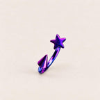 Celestial Star Spike Titanium Horseshoe Ring detail 14