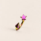Celestial Star Spike Titanium Horseshoe Ring detail 15