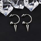 Dangle Spike Titanium Horseshoe Ring detail 5
