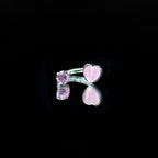 Sweetheart Crystal Titanium Horseshoe Ring detail 7