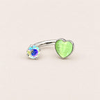 Sweetheart Crystal Titanium Horseshoe Ring detail 11