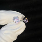 Fairycore Flower Crystal Titanium Horseshoe Ring detail 9