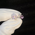 Fairycore Flower Crystal Titanium Horseshoe Ring detail 11