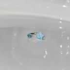 Crystal Star Titanium Horseshoe Ring detail 5