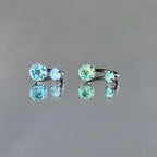 Double Crystal Titanium Horseshoe Ring detail 5