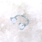 Dragon Claw Opal Titanium Horseshoe Ring detail 4