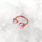 Dragon Claw Opal Titanium Horseshoe Ring detail 7