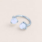 Dragon Claw Opal Titanium Horseshoe Ring detail 11