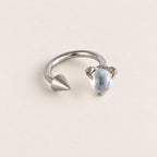 Dragon Claw Gem & Spike Titanium Horseshoe Ring detail 8