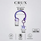 Celestial Dangle Star Titanium Horseshoe Ring detail 13