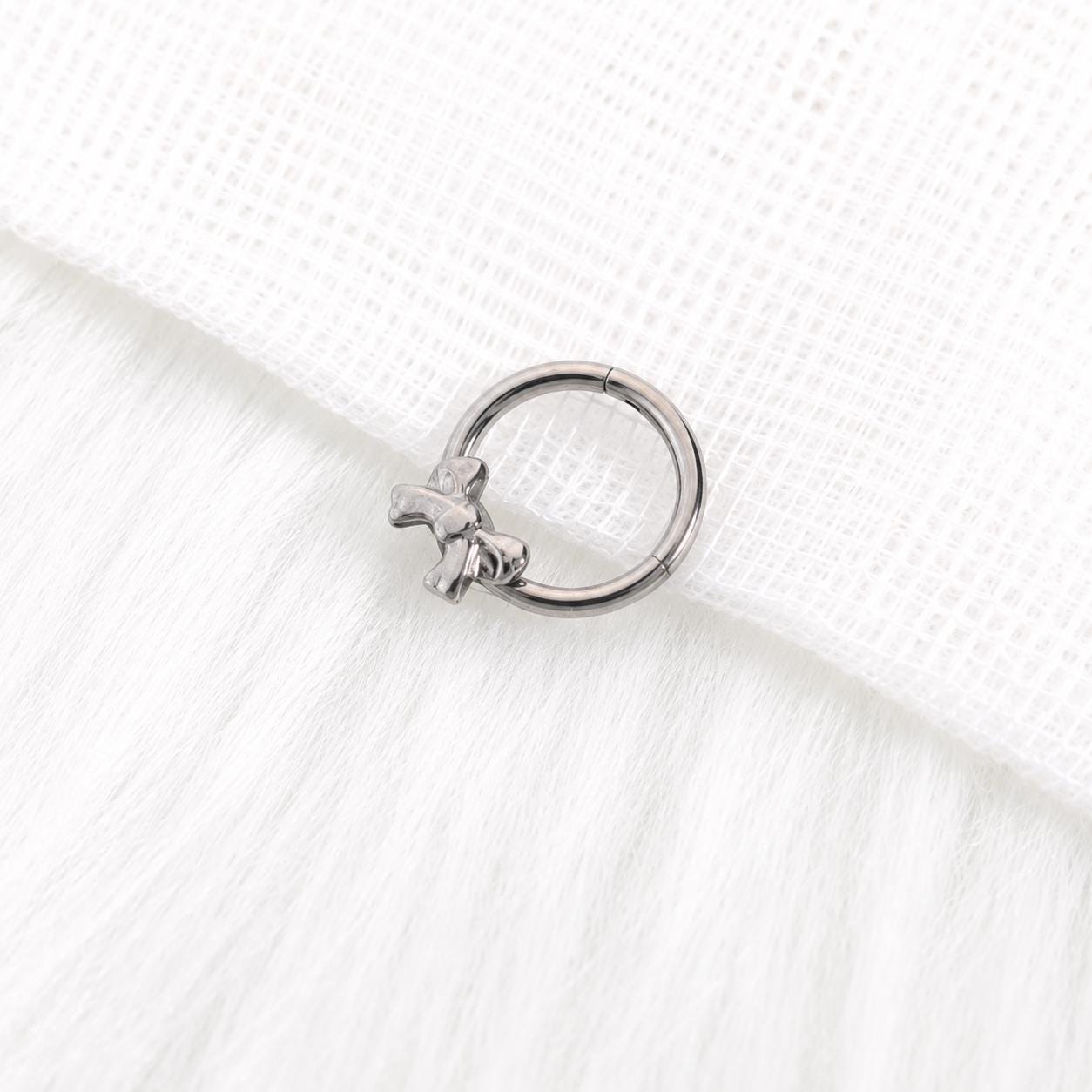 16G Titanium Bow Clicker Ring | Rainbow Hinged Hoop Septum Daith Helix Cartilage Piercing Jewelry Gift for Her Cute Kawaii - Image 10