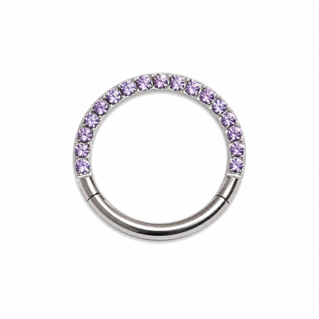 16G Titanium CZ Opal Clicker Ring | Hinged Septum Daith Helix Cartilage Hoop Piercing Jewelry Gift for Her Custom Color - Image 10