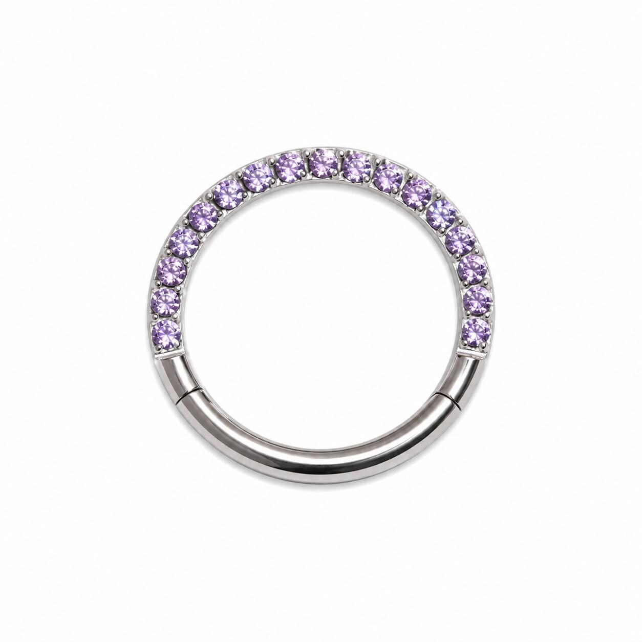 16G Titanium CZ Opal Clicker Ring | Hinged Septum Daith Helix Cartilage Hoop Piercing Jewelry Gift for Her Custom Color - Image 10
