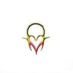 16G Titanium Vampire Fang Heart Clicker Ring | Gothic Heart Septum Daith Helix Cartilage Hoop Piercing Jewelry Halloween Gift for Her Him - Image 7