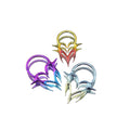 16G Titanium Vampire Fang Heart Clicker Ring | Gothic Heart Septum Daith Helix Cartilage Hoop Piercing Jewelry Halloween Gift for Her Him - Image 4