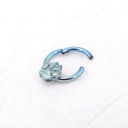 Paw Print Clicker Ring | Blue Titanium Septum Jewelry | Cat Paw Daith Hoop | Cute Cartilage Gift for Her - Image 6
