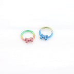 16G Titanium Bow Clicker Ring | Rainbow Hinged Hoop Septum Daith Helix Cartilage Piercing Jewelry Gift for Her Cute Kawaii - Image 6