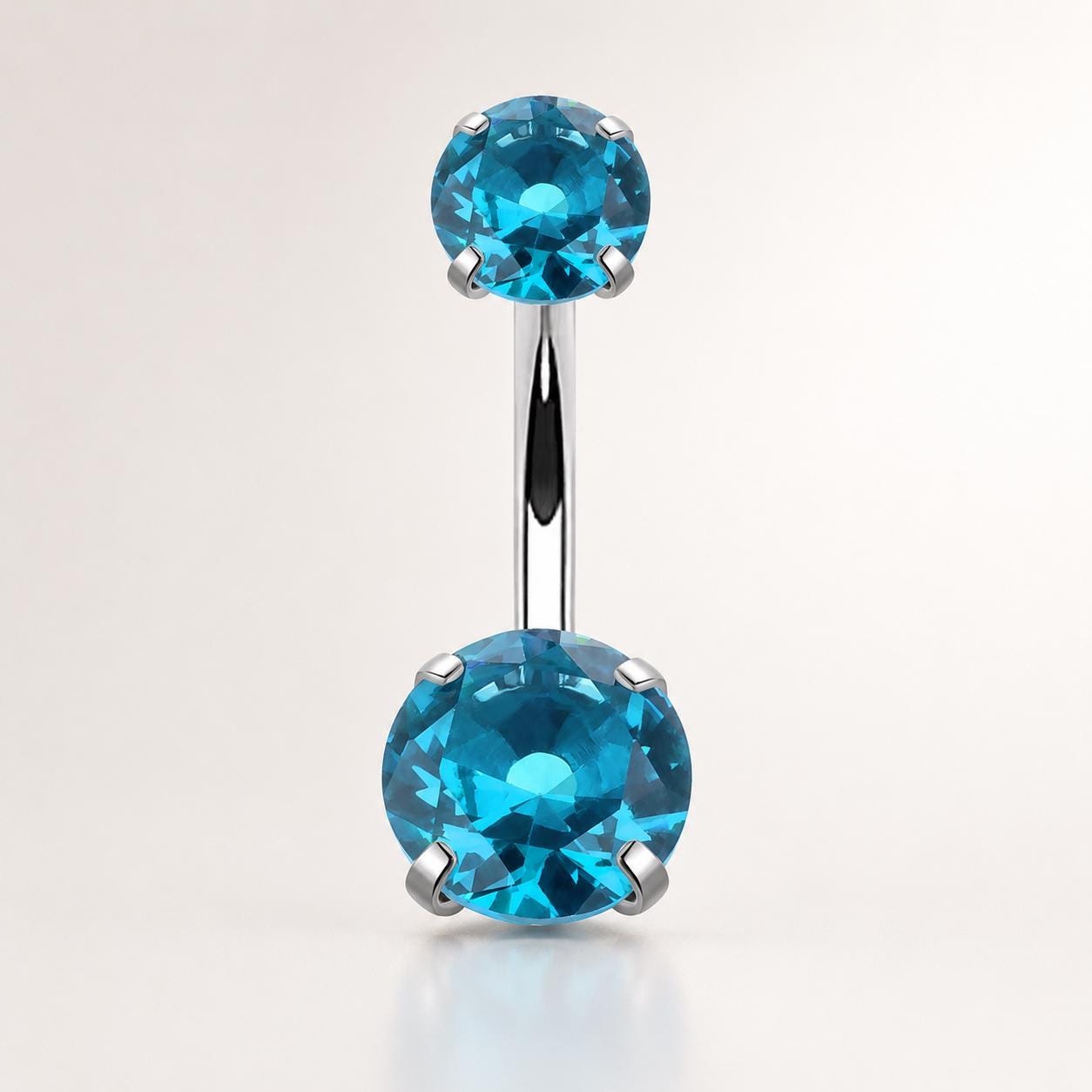 ASTM F136 Titanium Heart Belly Button Ring｜14G Navel Piercing｜Sparkly CZ Double Heart Navel Ring｜Externally Threaded｜ Gift For Her