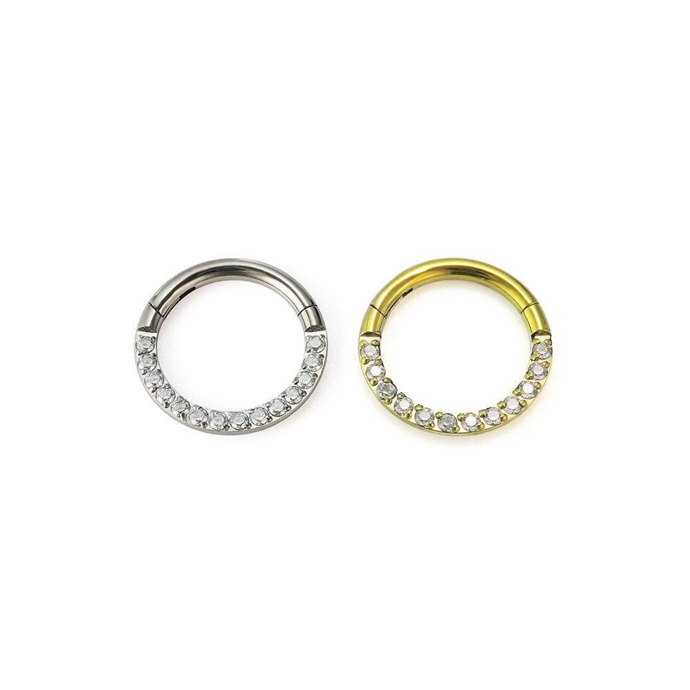 16G Titanium CZ Opal Clicker Ring | Hinged Septum Daith Helix Cartilage Hoop Piercing Jewelry Gift for Her Custom Color - Image 8
