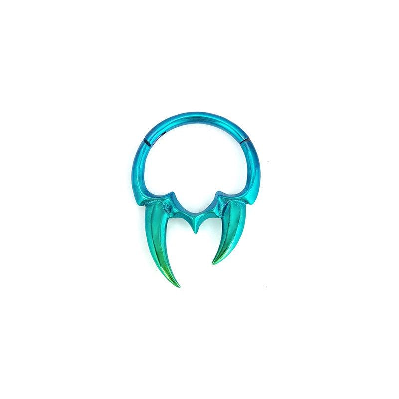 16G Titanium Vampire Fang Clicker Ring | Gothic Septum Daith Helix Cartilage Hoop Piercing Jewelry Halloween Gift for Her/Him - Image 10