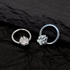 Paw Print Clicker Ring | Blue Titanium Septum Jewelry | Cat Paw Daith Hoop | Cute Cartilage Gift for Her - Image 4