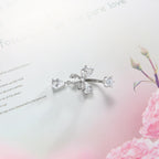 F136 Titanium Butterfly Belly Button Ring ｜ 14G Navel Piercing ｜ CZ Butterfly Navel Ring ｜ Externally Threaded ｜ Gift for Her