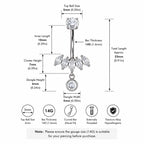ASTM F136 Titanium Leaf Belly Button Ring｜14G Navel Piercing｜CZ Leaf Dangle Navel Ring｜Externally Threaded｜Y2K Jewelry