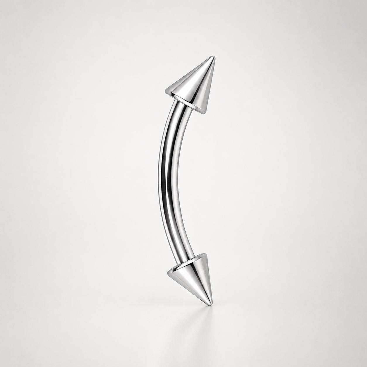 Chain Eyebrow Piercing Jewelry ASTM F136 Titanium 16G | Silver Ball Curved Barbell Brow Ring | Punk Rook Vertical Labret Jewelry