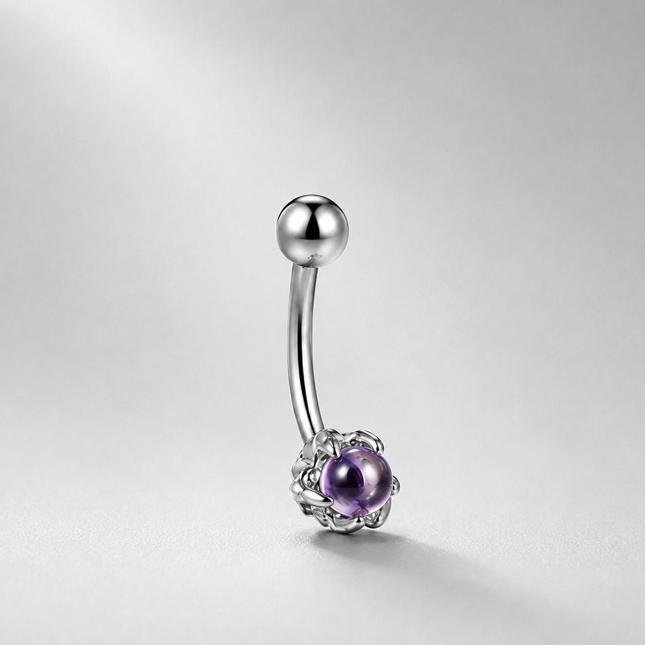 ASTM F136 Titanium Dragon Claw Eyebrow Ring, 16G Curved Barbell, Gemstone Spike Brow Piercing Jewelry, Gothic Rook Vertical Labret