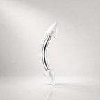 ASTM F136 Titanium Acrylic Spike Eyebrow Ring, 16G Curved Barbell, Colorful Cone Brow Piercing Jewelry, Y2K Rook Labret