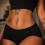 ASTM F136 Titanium Star Belly Button Ring｜14G Navel Piercing｜CZ Star Dangle Navel Ring｜Externally Threaded｜Y2K Jewelry