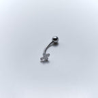 ASTM F136 Titanium Cross Eyebrow Ring, 16G Curved Barbell, Silver Cross Dangle Brow Piercing Jewelry, Gothic Rook Vertical Labret