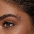 Titanium Eyebrow Piercing Jewelry ASTM F136 16G Curved Barbell | Multi Color Opal Ball Rook Helix Vertical Labret Jewelry | Hypoallergenic