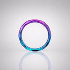 ASTM F136 Titanium Faceted Rainbow Septum Ring｜16G Hinged Clicker｜Geometric Daith Jewelry｜Hypoallergenic｜Helix Conch Rook - Image 8