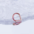 ASTM F136 Titanium CZ Teardrop Septum Ring｜16G Hinged Clicker｜Colorful Daith Jewelry｜Hypoallergenic｜Helix Conch Rook - Image 6