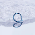 ASTM F136 Titanium CZ Teardrop Septum Ring｜16G Hinged Clicker｜Colorful Daith Jewelry｜Hypoallergenic｜Helix Conch Rook - Image 7