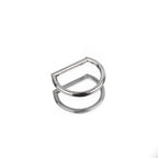 ASTM F136 Titanium D Shape Septum Ring｜16G Hinged Clicker｜Minimalist Daith Jewelry｜Hypoallergenic｜Helix Conch Rook Cartilage - Image 3