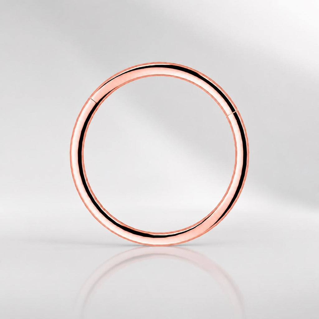 ASTM F136 Titanium Double Hoop Septum Ring｜16G Hinged Clicker｜Minimalist Stacked Daith Jewelry｜Hypoallergenic｜Helix Conch Rook Cartilage - Image 5